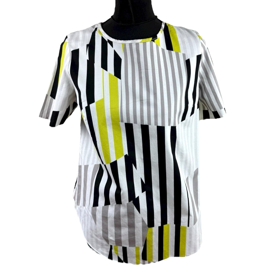 Blue Chameleon Stripe T-shirt Blouse Lightweight Women’s UK Size 12