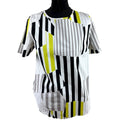 Blue Chameleon Stripe T-shirt Blouse Lightweight Women’s UK Size 12