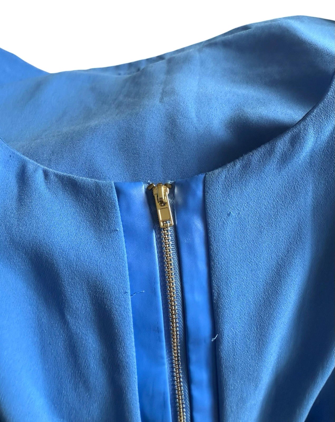 Spotlight By Warehouse Blue Mini Dress Gold Chain Detail Women’s UK Size 14
