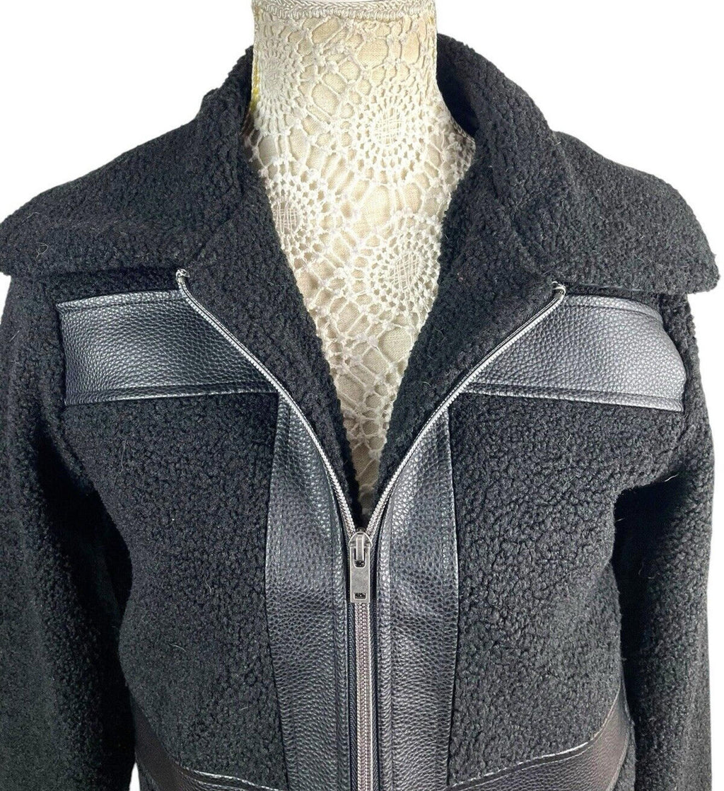 Paraphrase Black Teddy Fleece Jacket Women’s UK Size 10