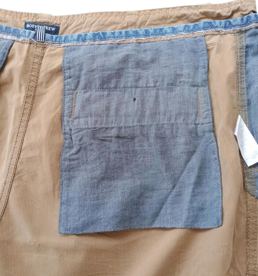 George Chino Shorts Men's UK Size Large Brown 100% Cotton Cargo Pockets