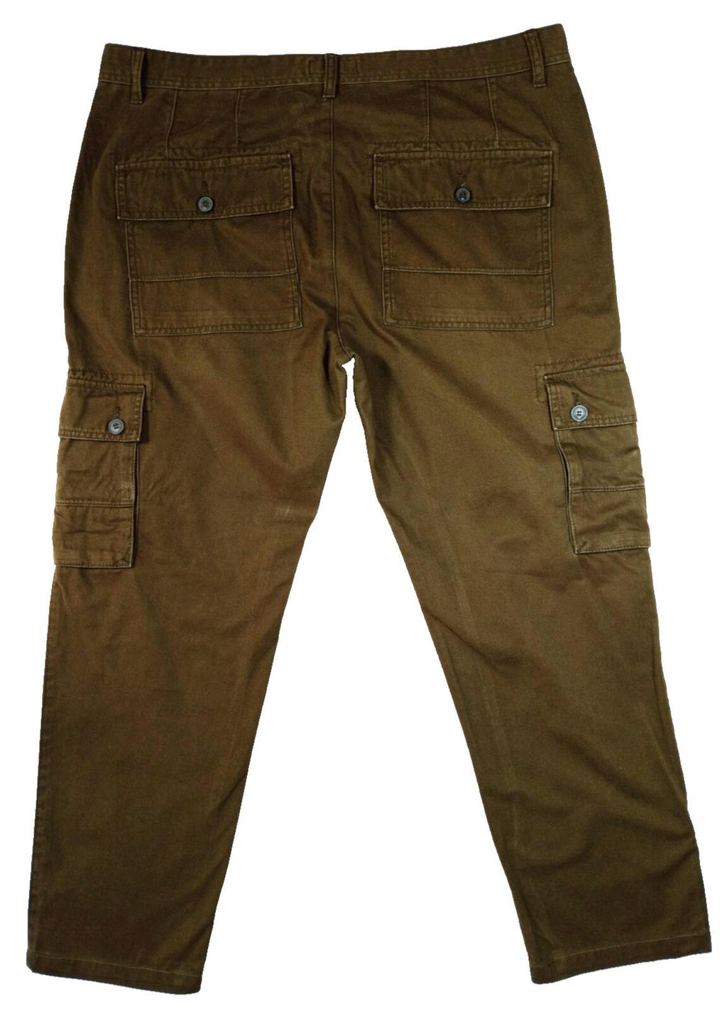 Easy Cargo Trousers Men's UK Size W38 L29 Brown 6 Pocket Design 100% Cotton