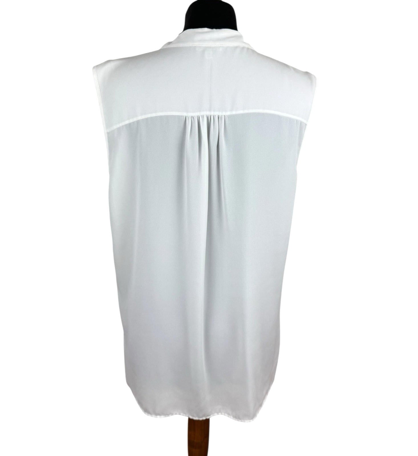 River Island White Camisole Top Tie Neck Lightweight Women’s UK Size 16