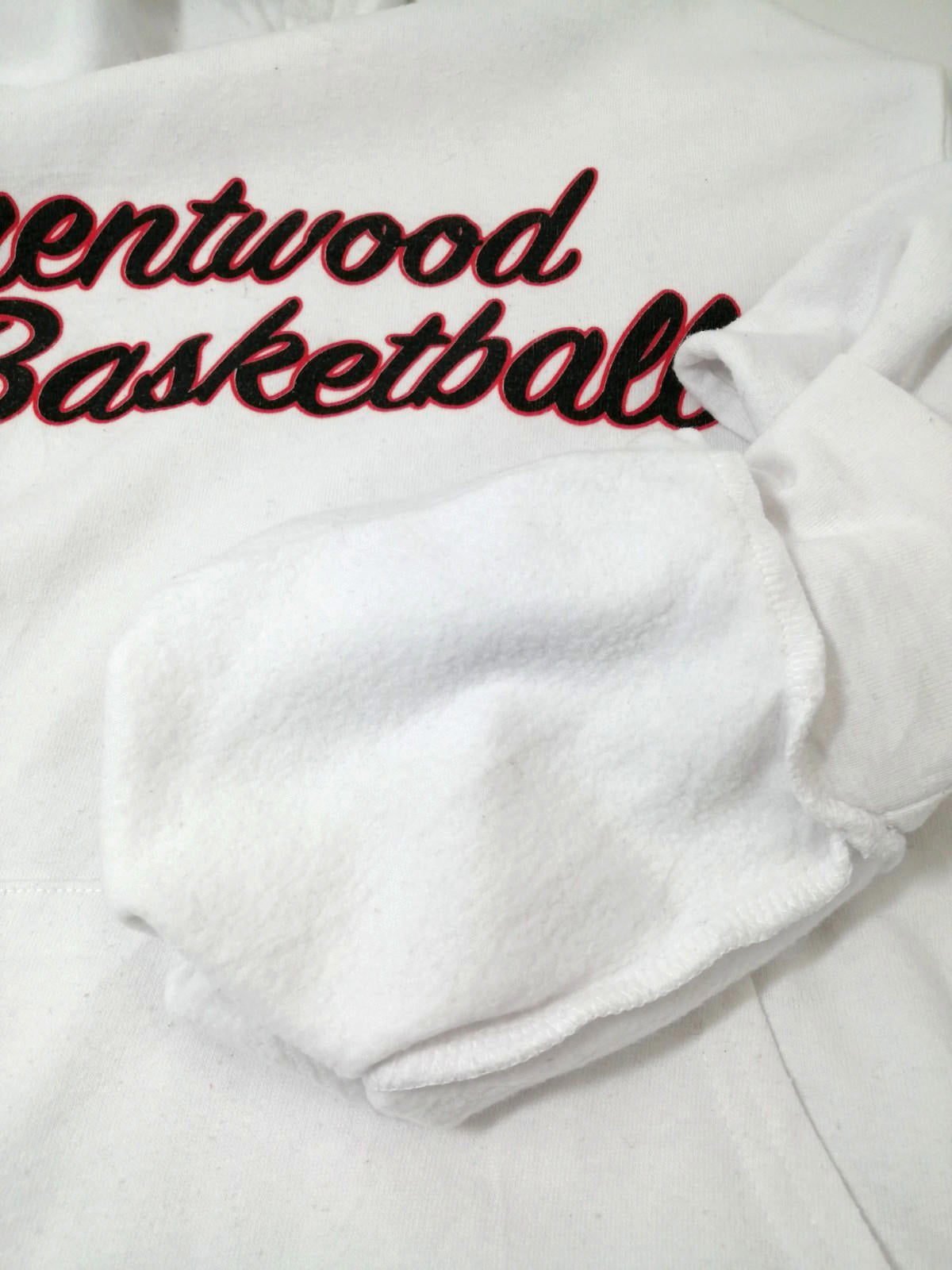 Brentwood Basketball Hoodie Men's Size XL White Jersey Hooded Pockets Sports