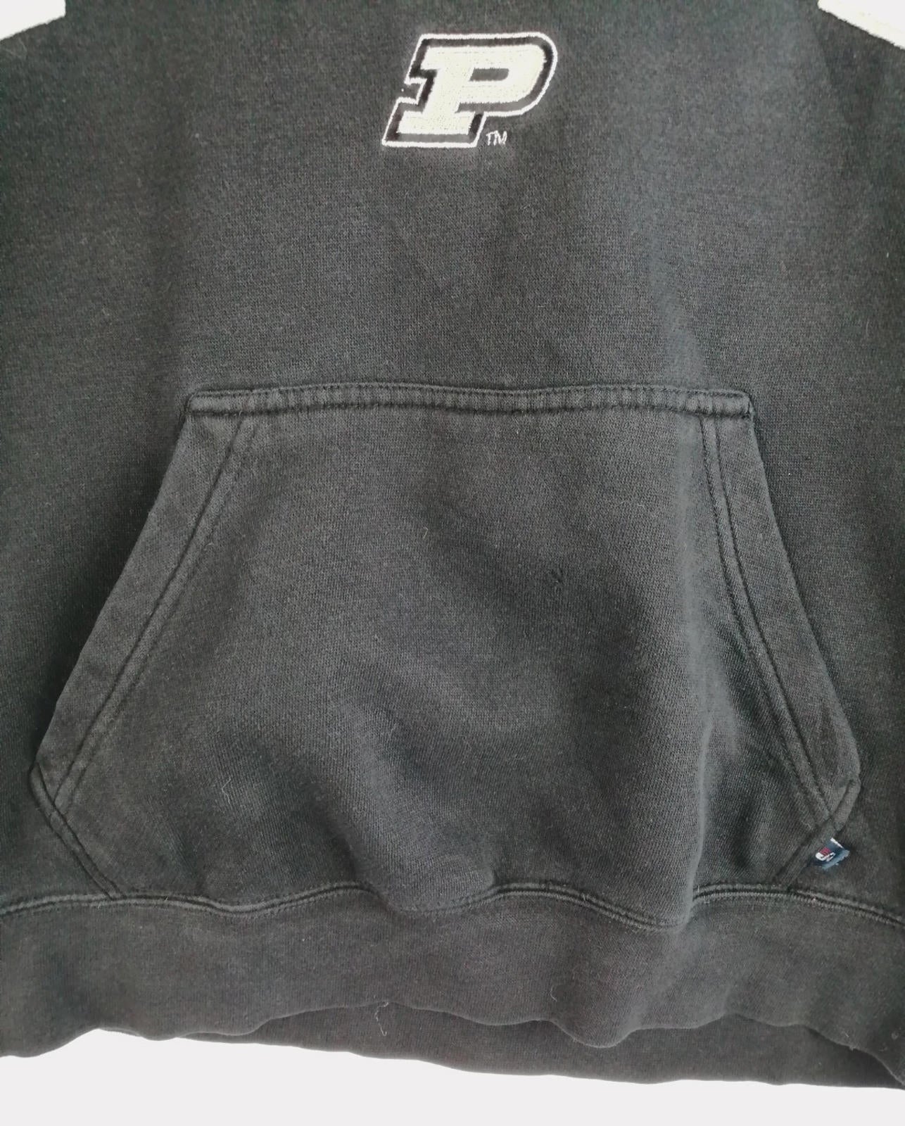 PURDUE Colour Block Hoodie Men's Size M Black Grey Jersey Hooded Pockets Sports