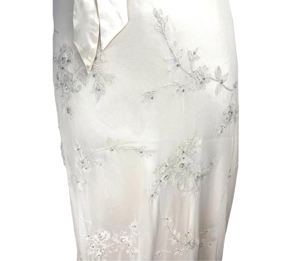 Monsoon Bridal Dress Hand Beaded Lined Halterneck Women’s UK Size 8