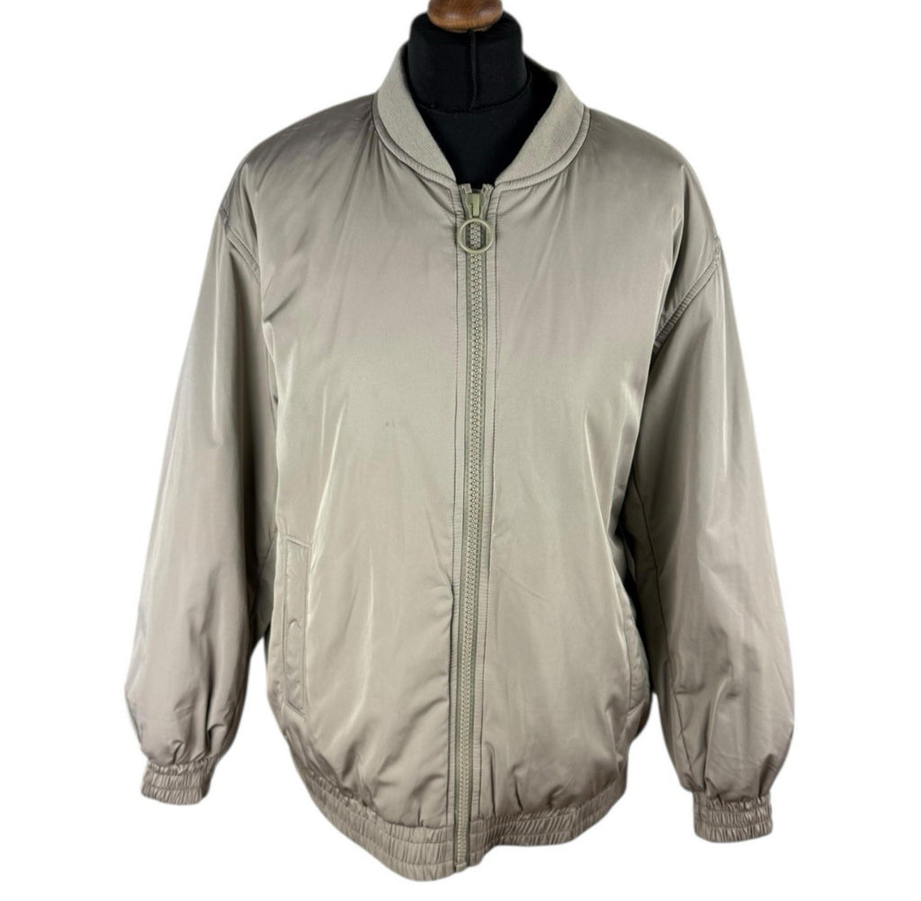 Stradivarius Oversized Bomber Jacket Coat Mid Length Zip Up Women’s UK Size XS