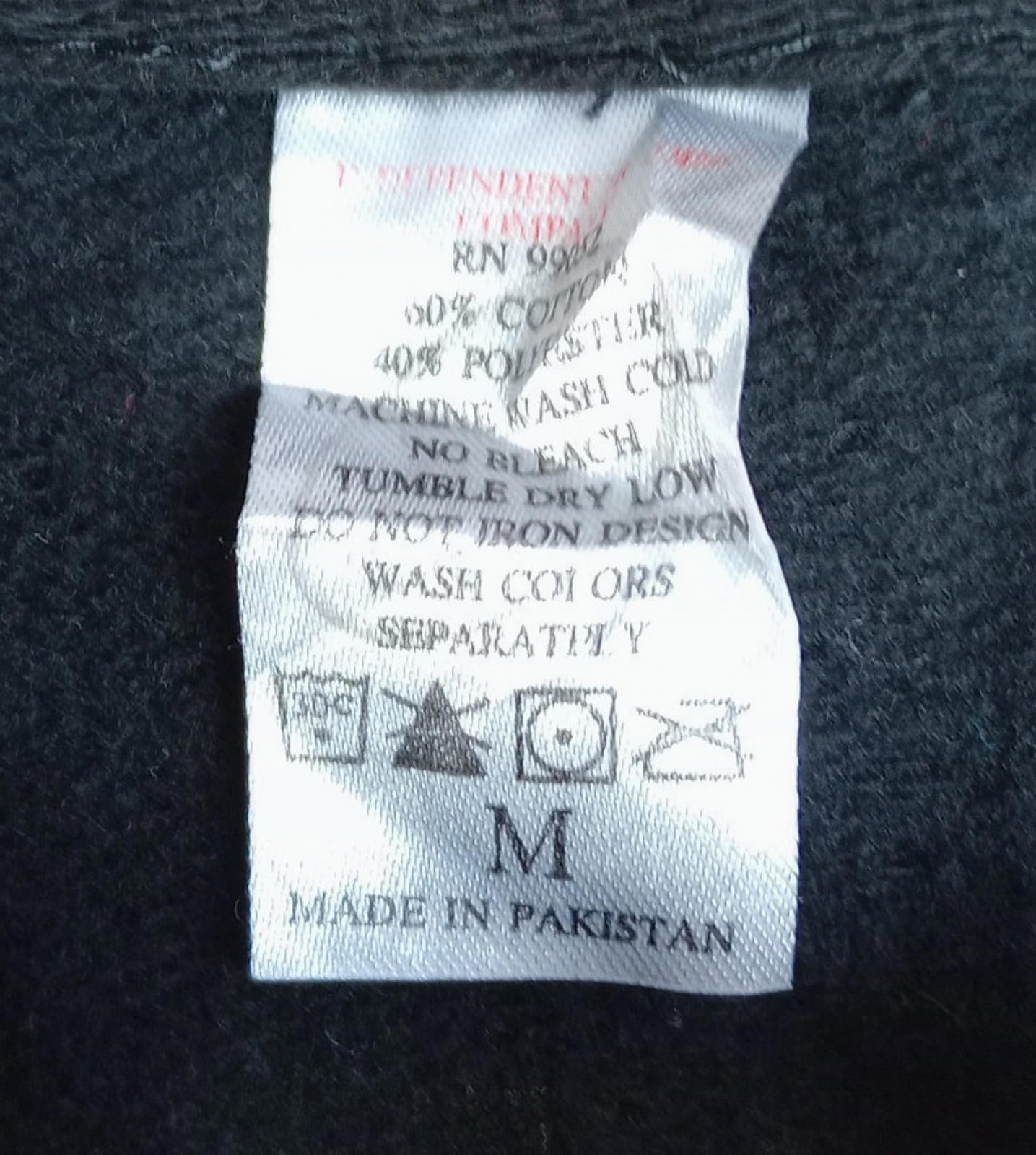 Cher Hoodie Men's UK Size M Black Hooded Pockets Cotton Rich Easy Care