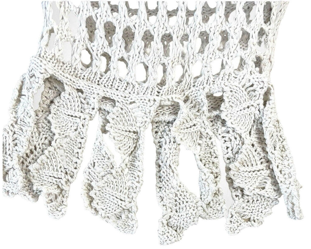 Cream Crochet Style Beach Mini Skirt Women’s UK Size XXS