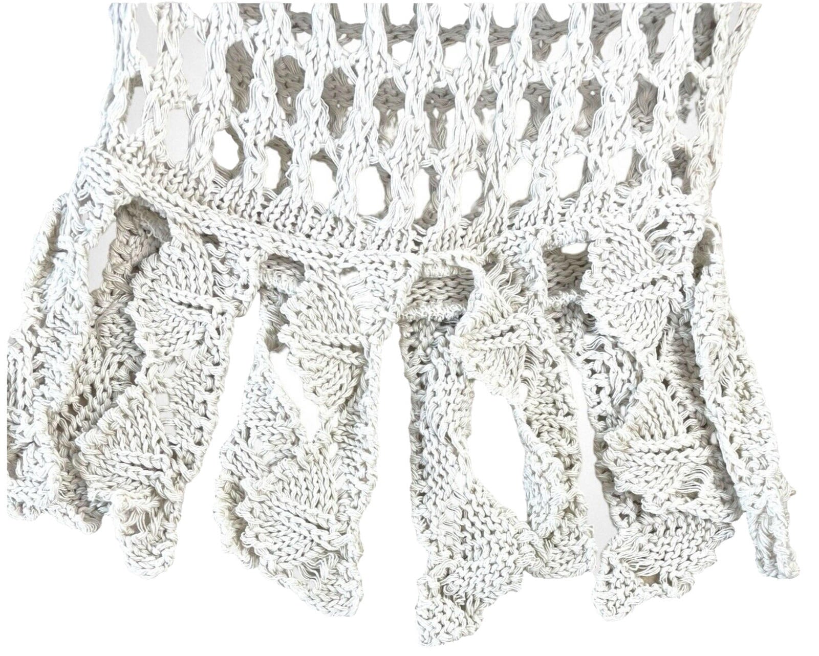 Cream Crochet Style Beach Mini Skirt Women’s UK Size XXS