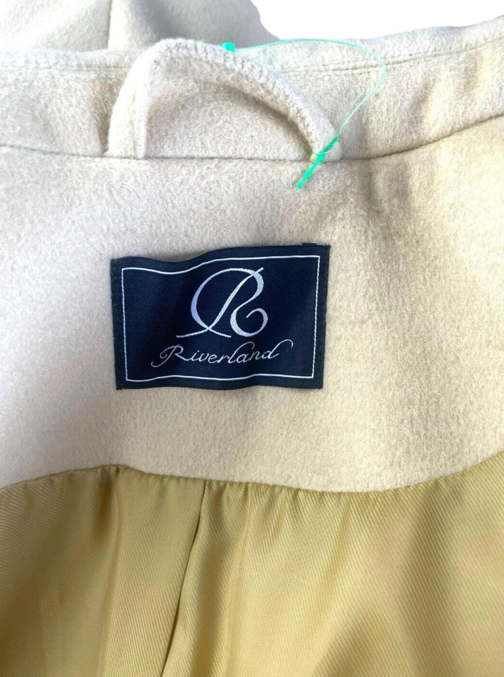 Riverland Overcoat Faux Wool Pale Yellow Oversized Long Women’s UK Size 16