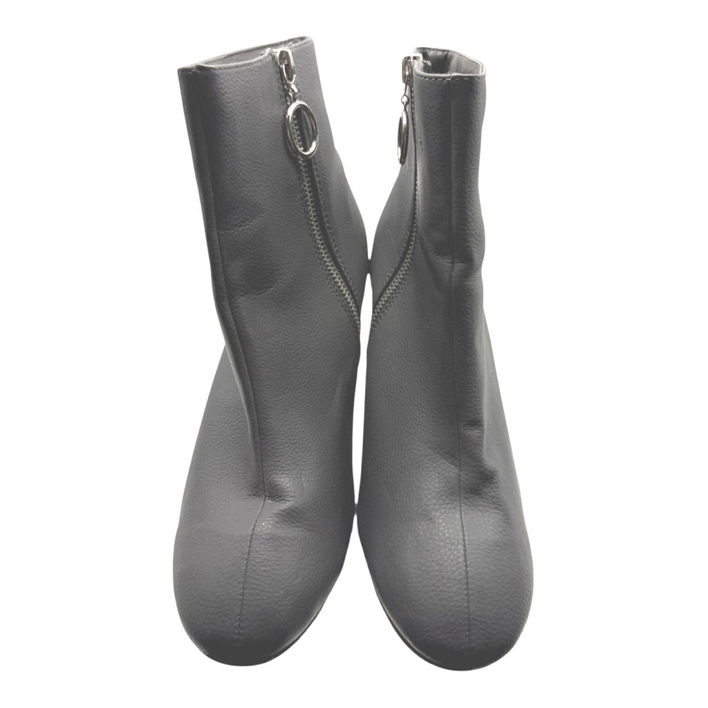 Primark Ankle Boots Women’s UK Size 6 Metallic Block Heel Pointed Zip Fastening
