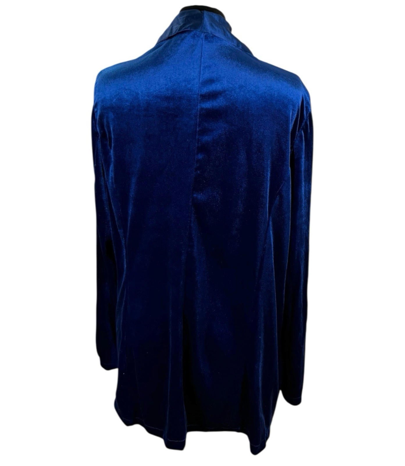Shein Blue Velour Blazer Jacket Collared Women’s UK Size XL (14-16)