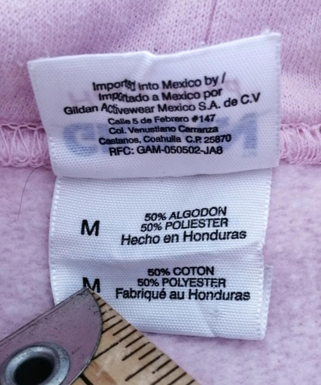 New York City Embroidered Hoodie Men's Size M Pink Jersey Hooded Pockets Sports