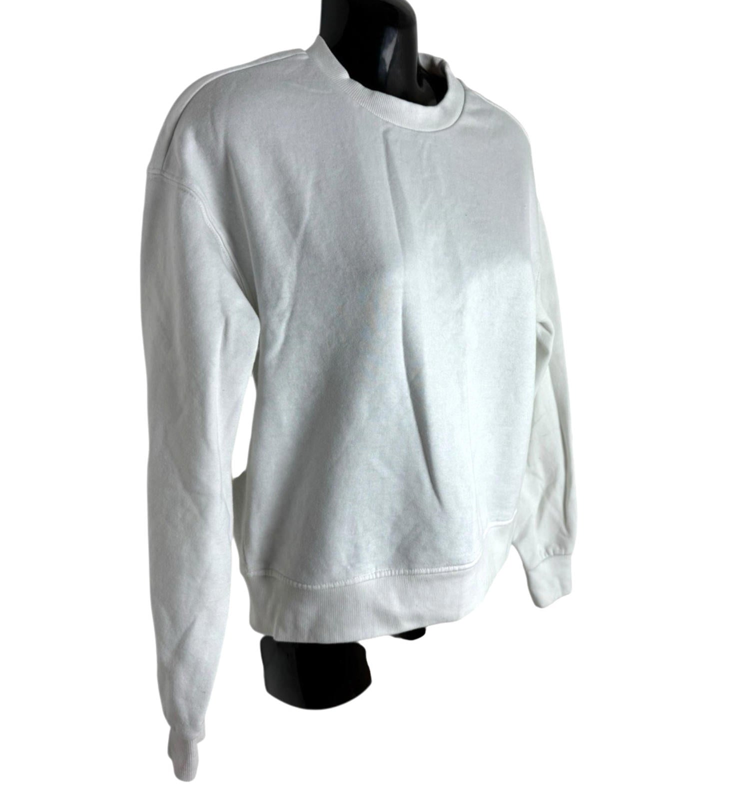 Divided White Jumper Jersey Oversized Sweater Crew Neck Women’s UK Size 2XS XXS