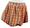 Innovate Bubble Hem Mini Skirt Orange Check Women’s UK Size 8