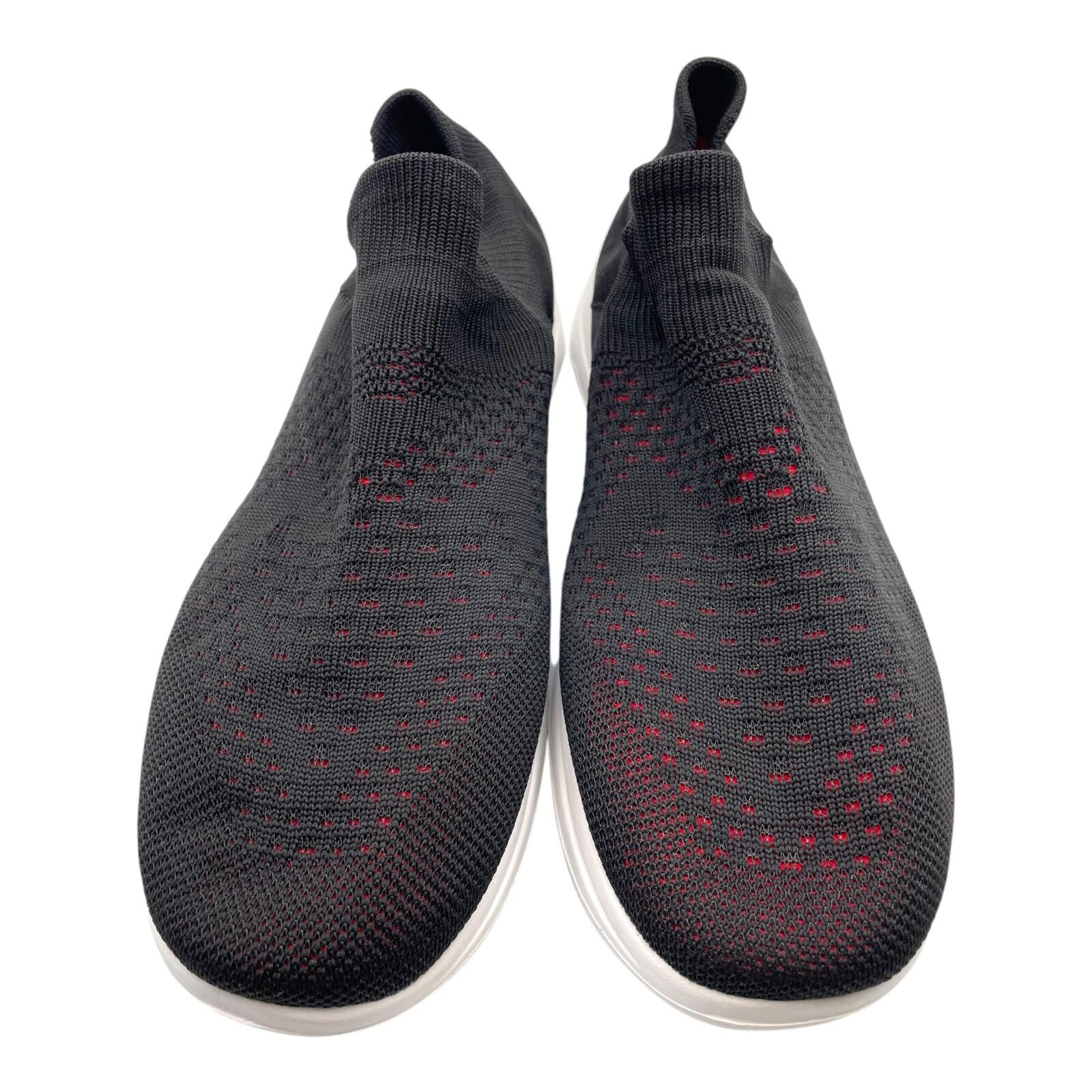 Slip On Walking Shoes Black & Red Non Slip Men’s UK Size 11 EU 46