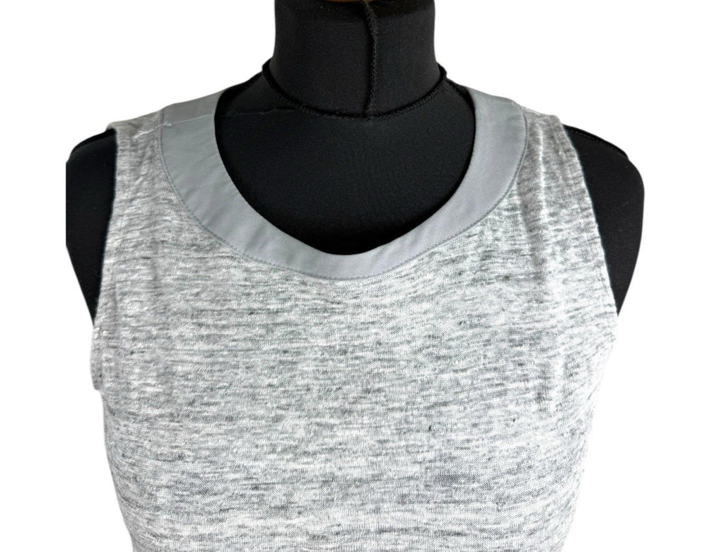 Catherine Malandrino Grey Sleeveless Vest 100% Linen Women’s UK Size XS