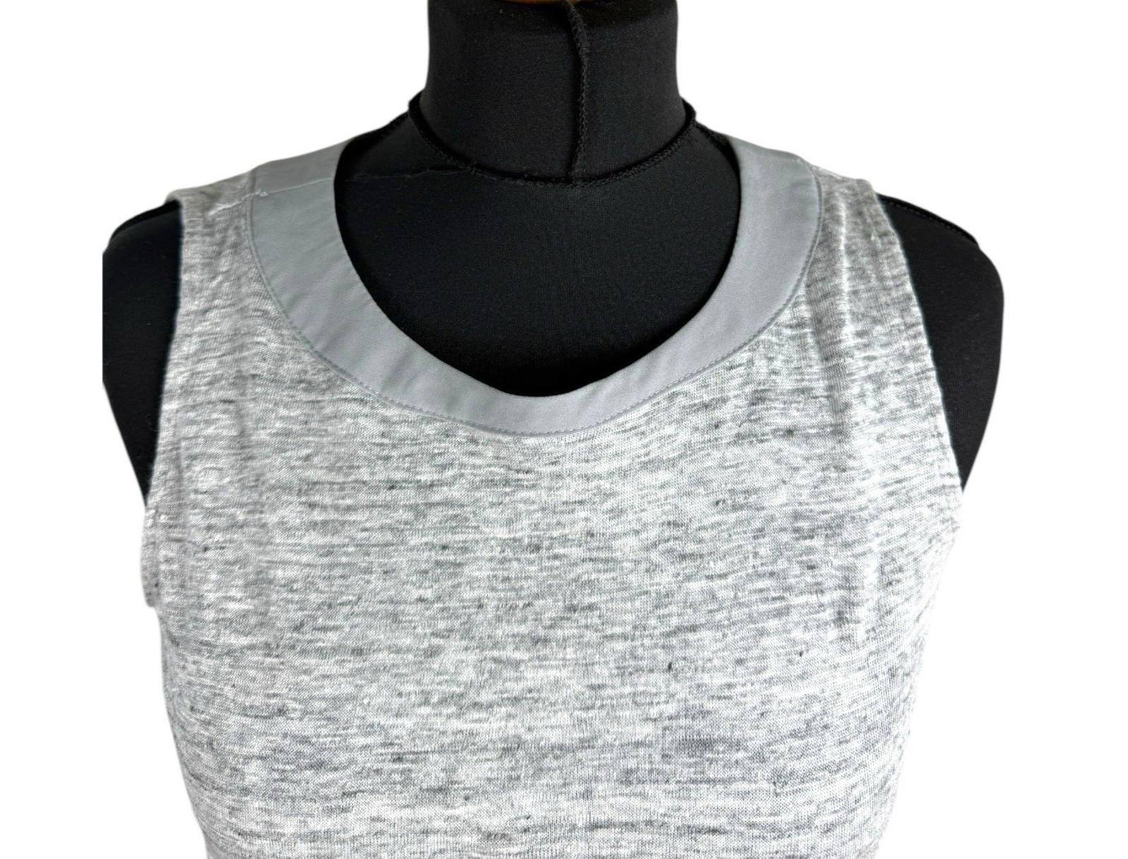 Catherine Malandrino Grey Sleeveless Vest 100% Linen Women’s UK Size XS