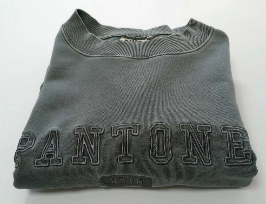 BSTN Pantone Sweatshirt Men's UK Size XL Long Sleeves Grey 100% Cotton Jumper