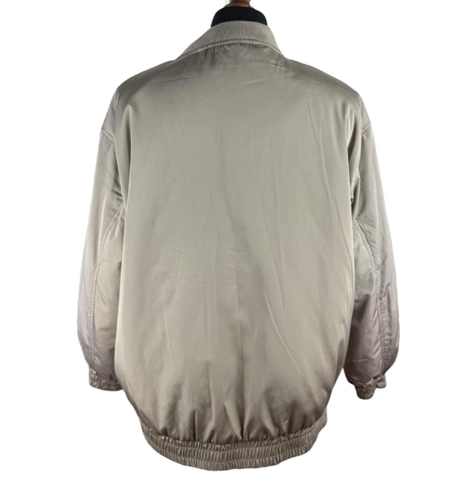 Stradivarius Oversized Bomber Jacket Coat Mid Length Zip Up Women’s UK Size XS