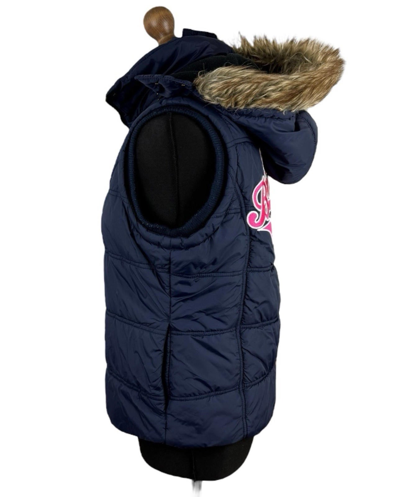 Paul’s Boutique Gilet Hooded Fur Trim Embroidered Girls UK Size L (12-13years)