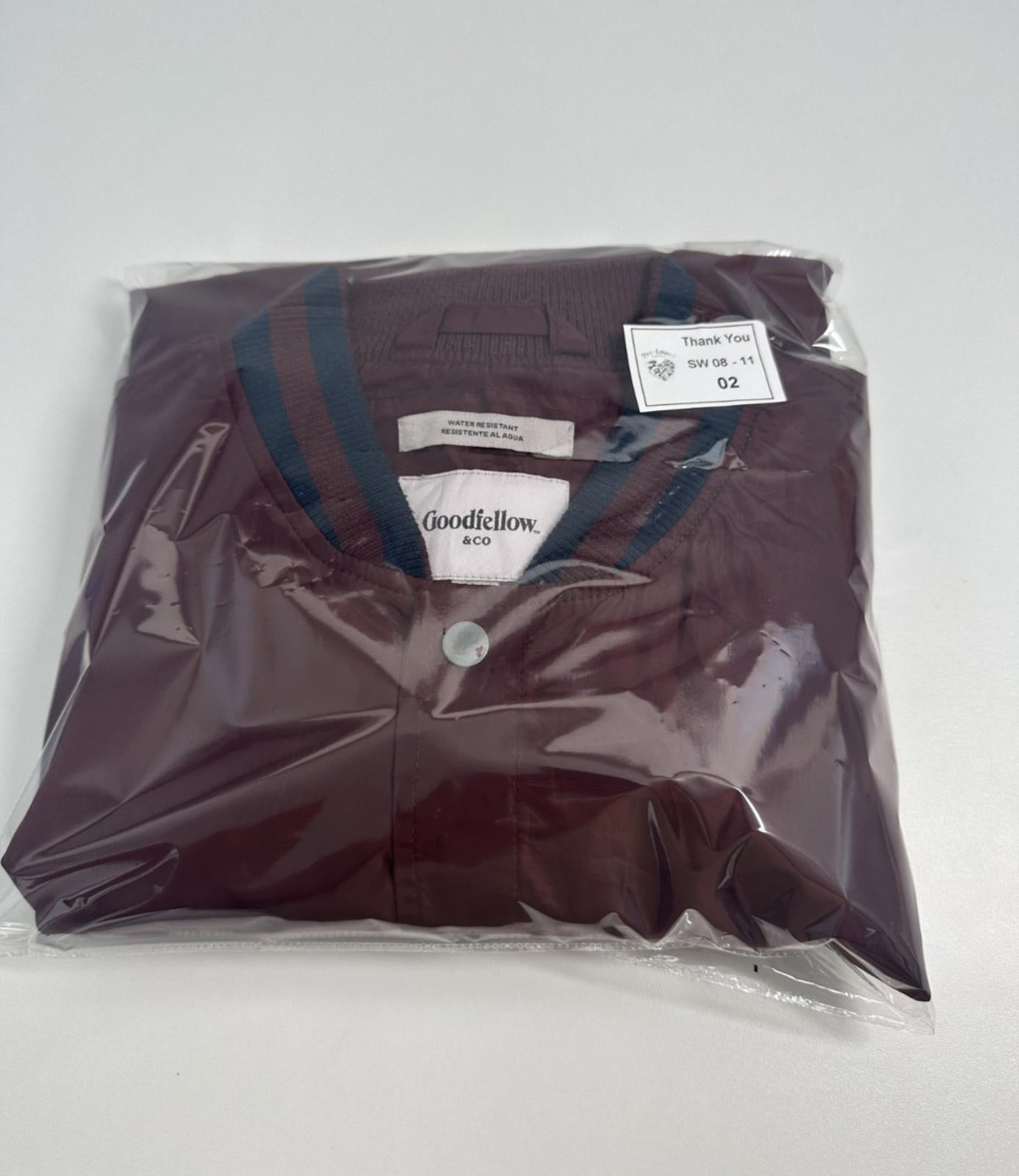 Goodfellow & Co Jacket Men's UK Size L Purple Blue Stripe Button Fasten V-Neck