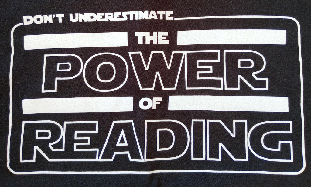 Graphic Print T-Shirt Men's UK Size L Black Crew Neck 100% Cotton Read Novelty