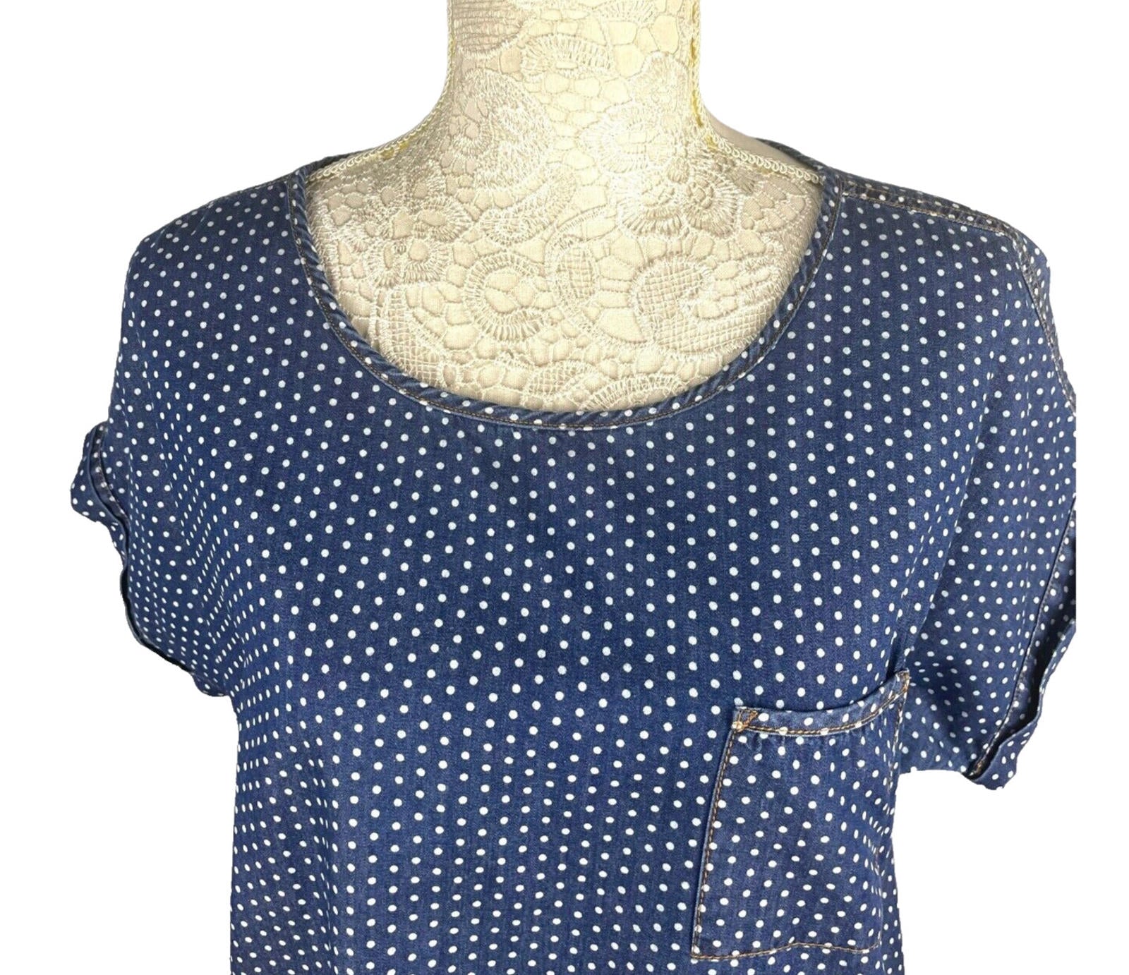Dessert Lilly T-Shirt Blouse Top Polka Dot Women's UK Size 12