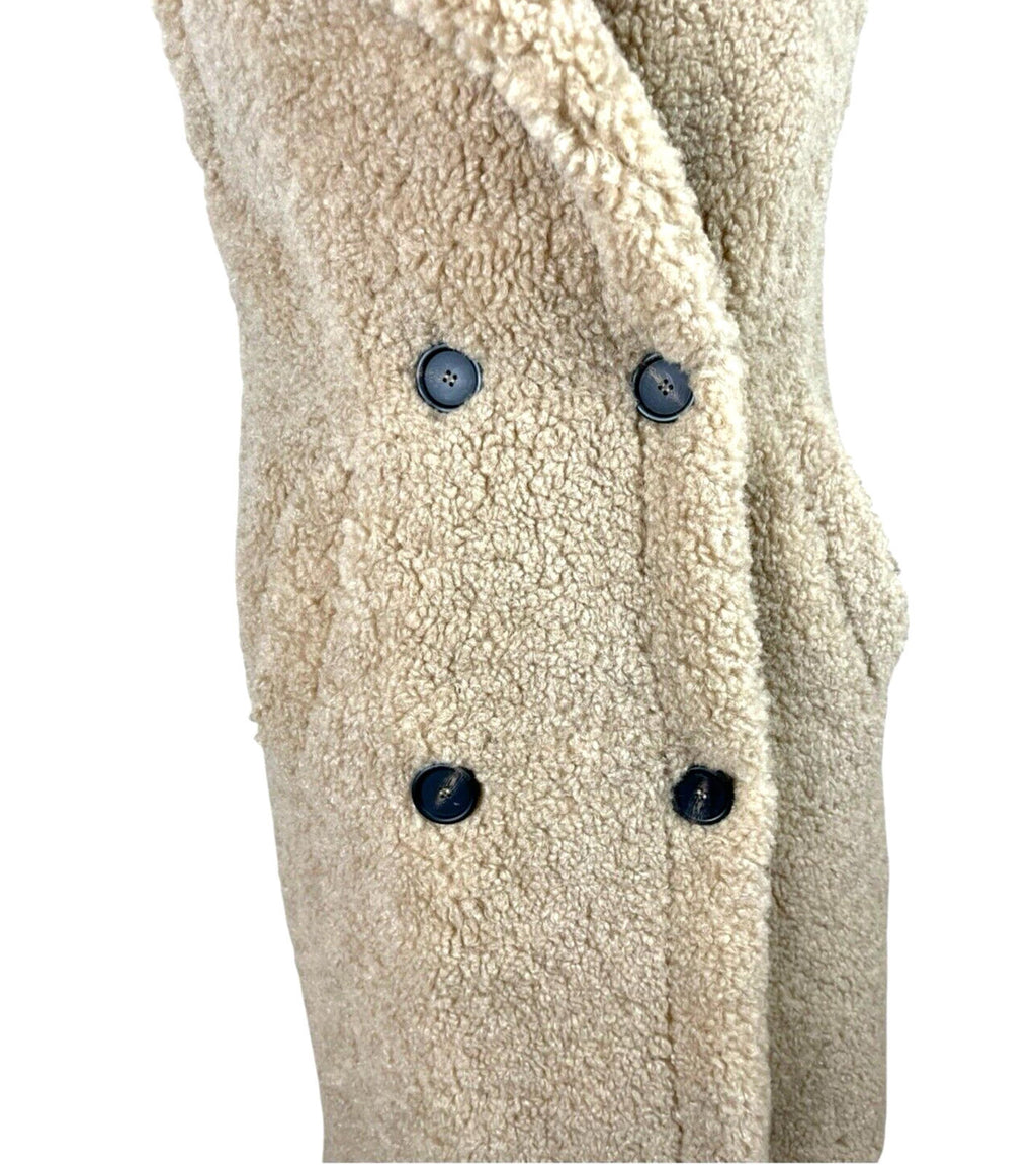 Next Beige Teddy Fleece Gillet Women’s UK Size XS