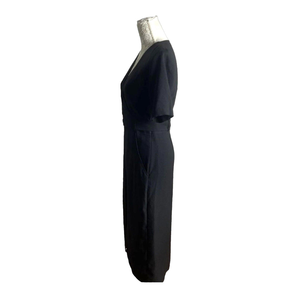 River Island Dress Black Belted Women's UK Size 8 Black