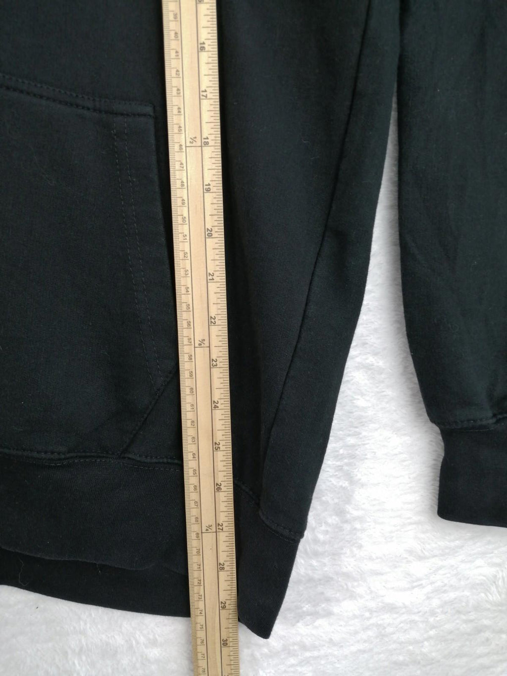 New York Hoodie Men's Size XL Black Jersey Hooded Pockets Zip Front