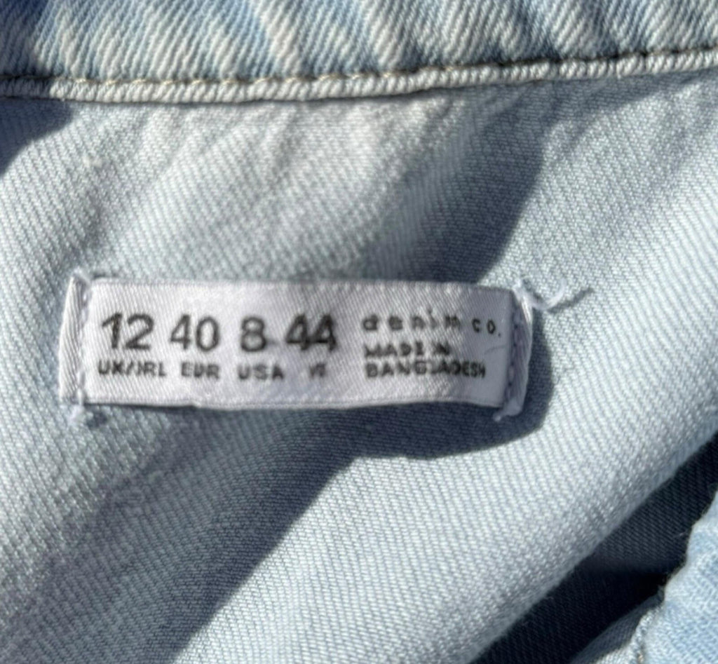 Denim Co Light Denim Shirt Jacket Shacket Collared Long Women’s UK Size 12