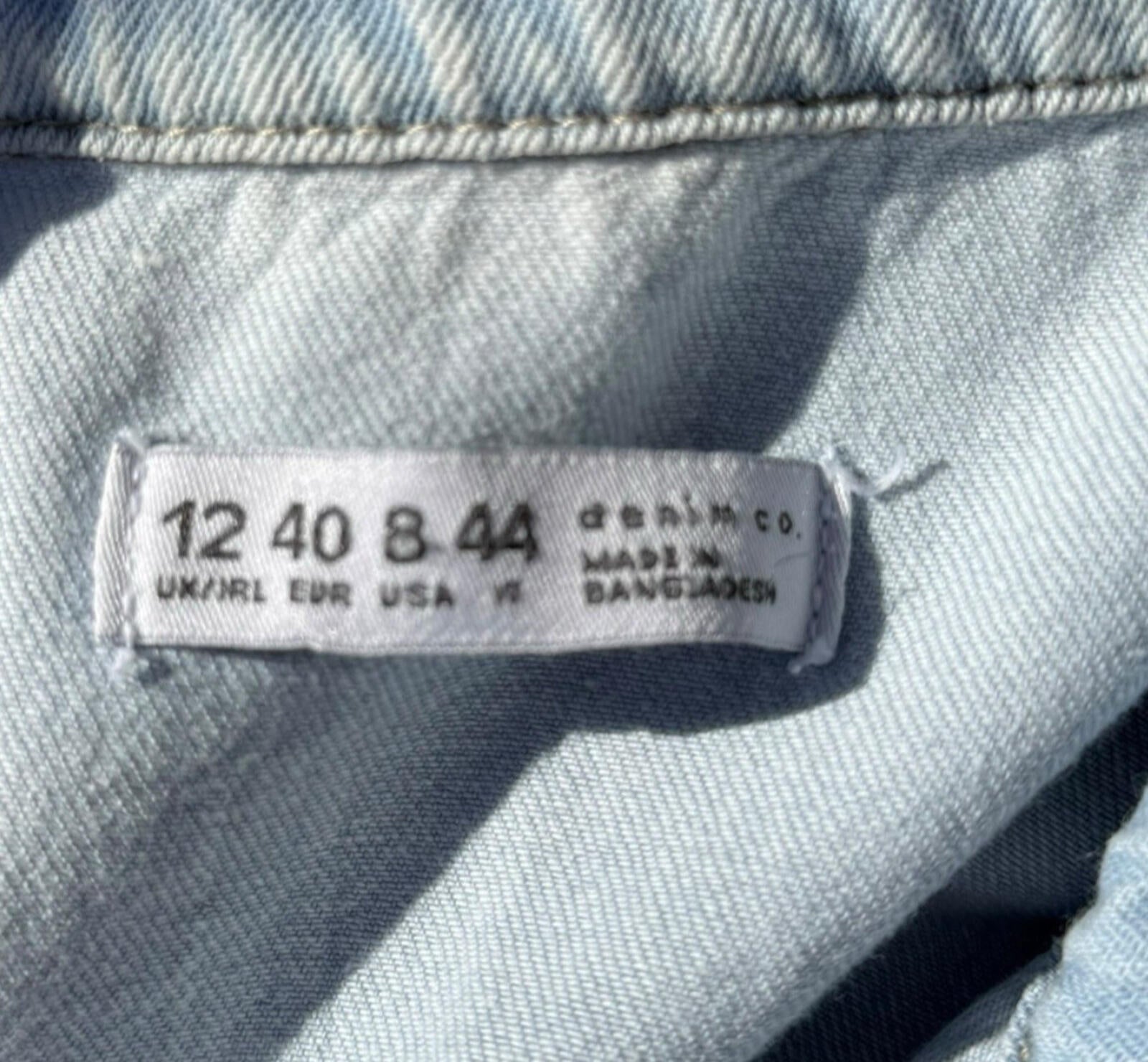 Denim Co Light Denim Shirt Jacket Shacket Collared Long Women’s UK Size 12