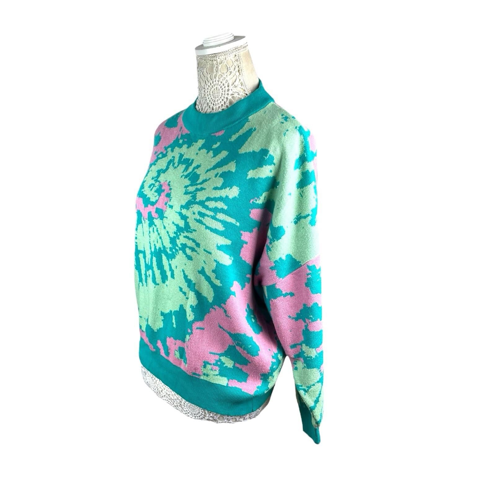 Boohoo Tie Dye Jumper Relaxed Fit Women’s UK Size M