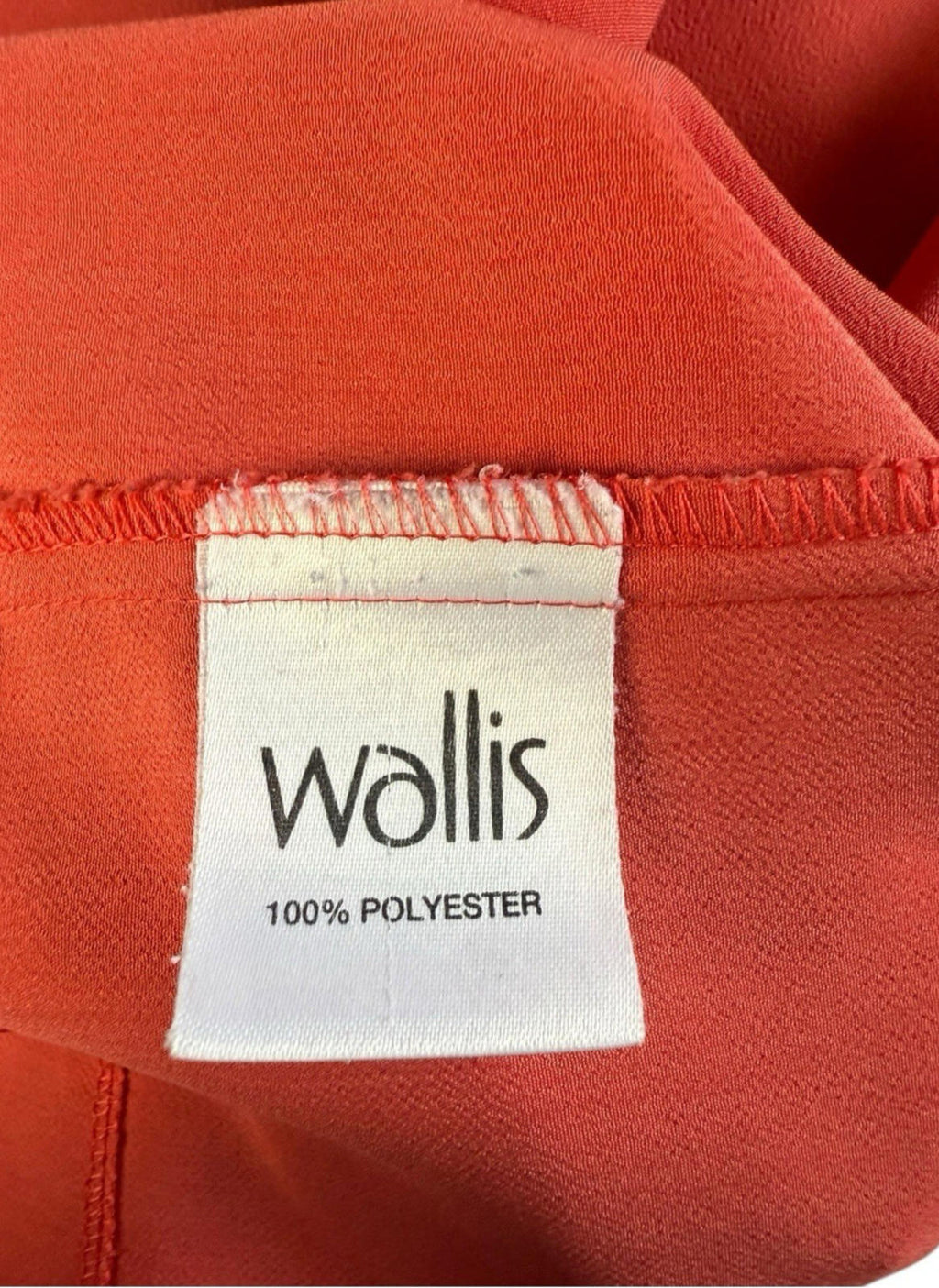 Wallis Burnt Orange Blouse Cropped Collared Women’s UK Size 14