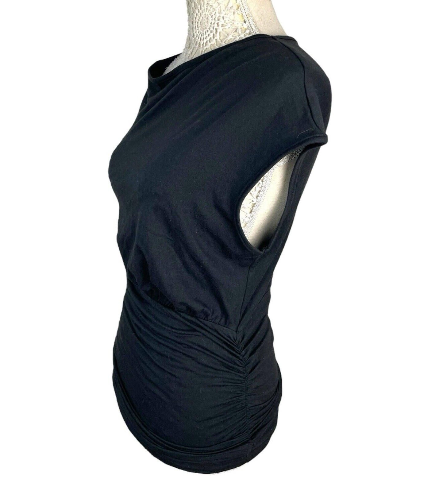 Pretty Little Thing Black Asymmetric Strap T-shirt Top Women’s UK Size 8
