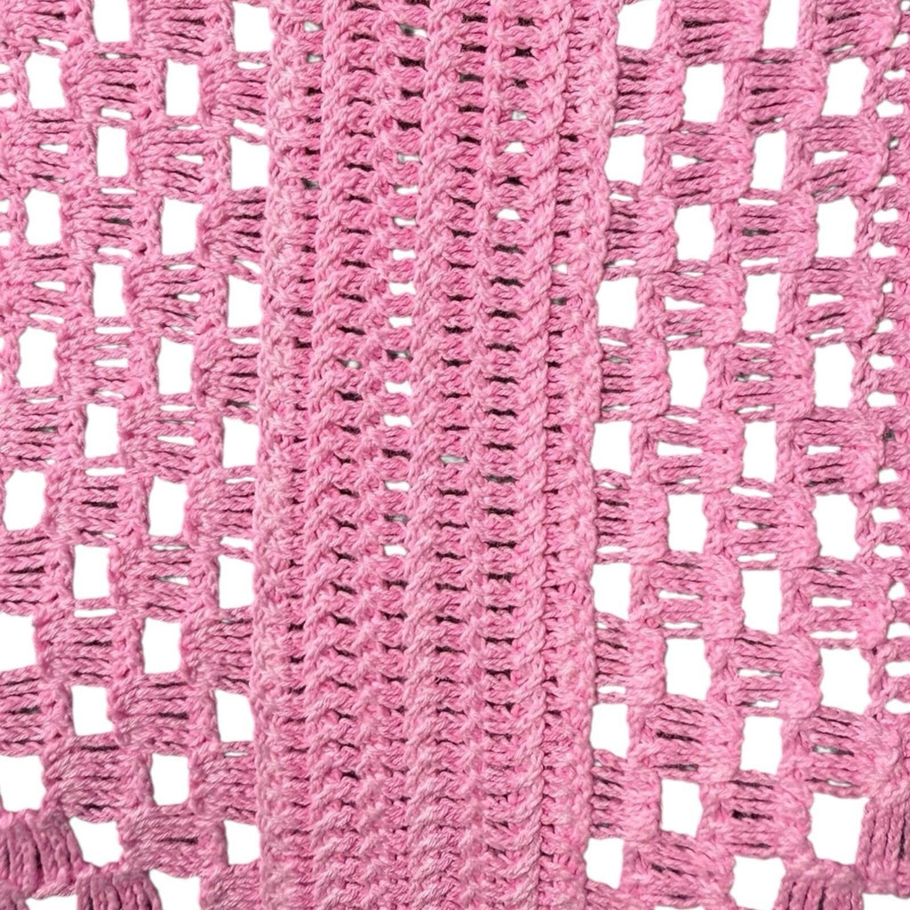 Next Neon Pink Jumper Perforated Hole Design Short Sleeve Women’s UK Size S