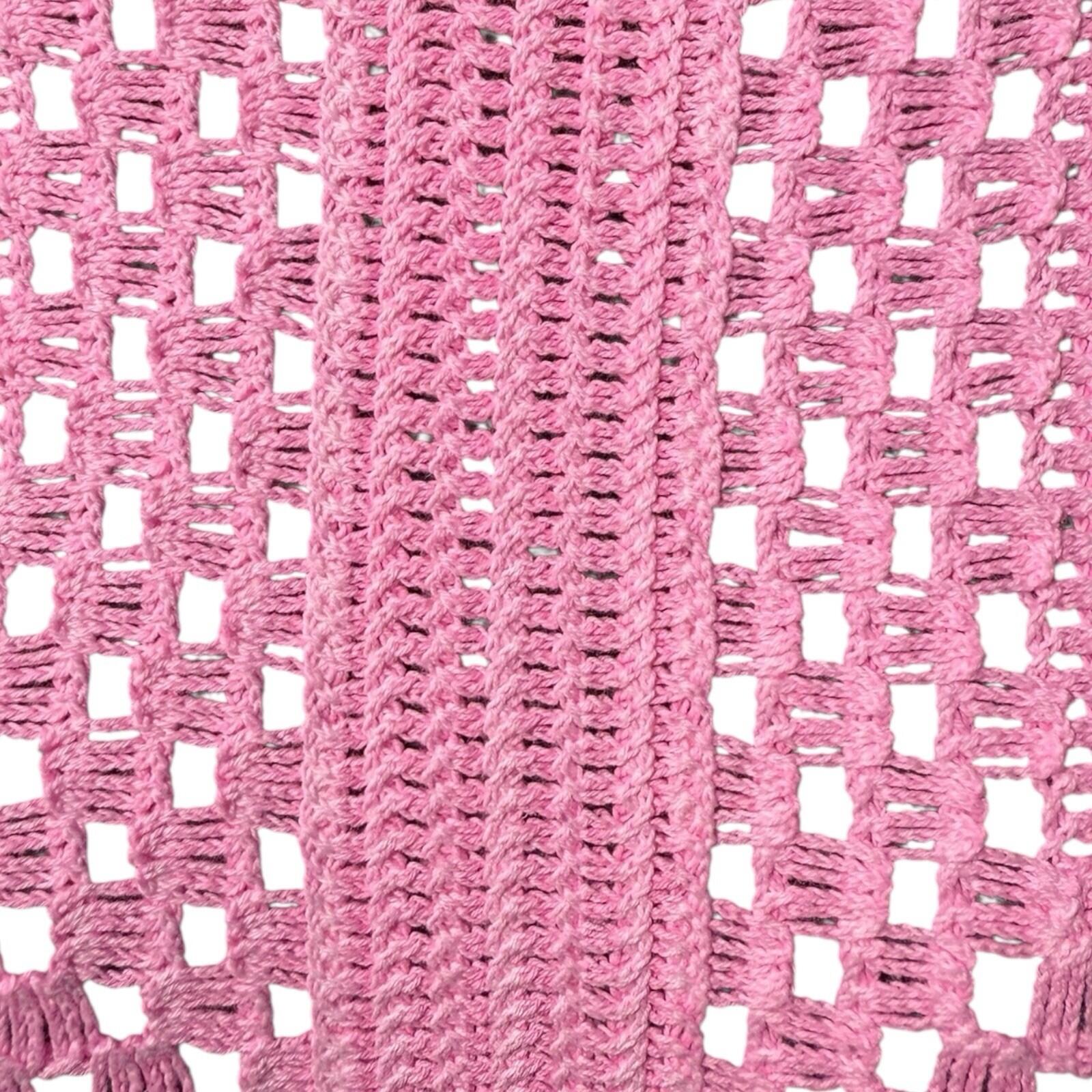 Next Neon Pink Jumper Perforated Hole Design Short Sleeve Women’s UK Size S