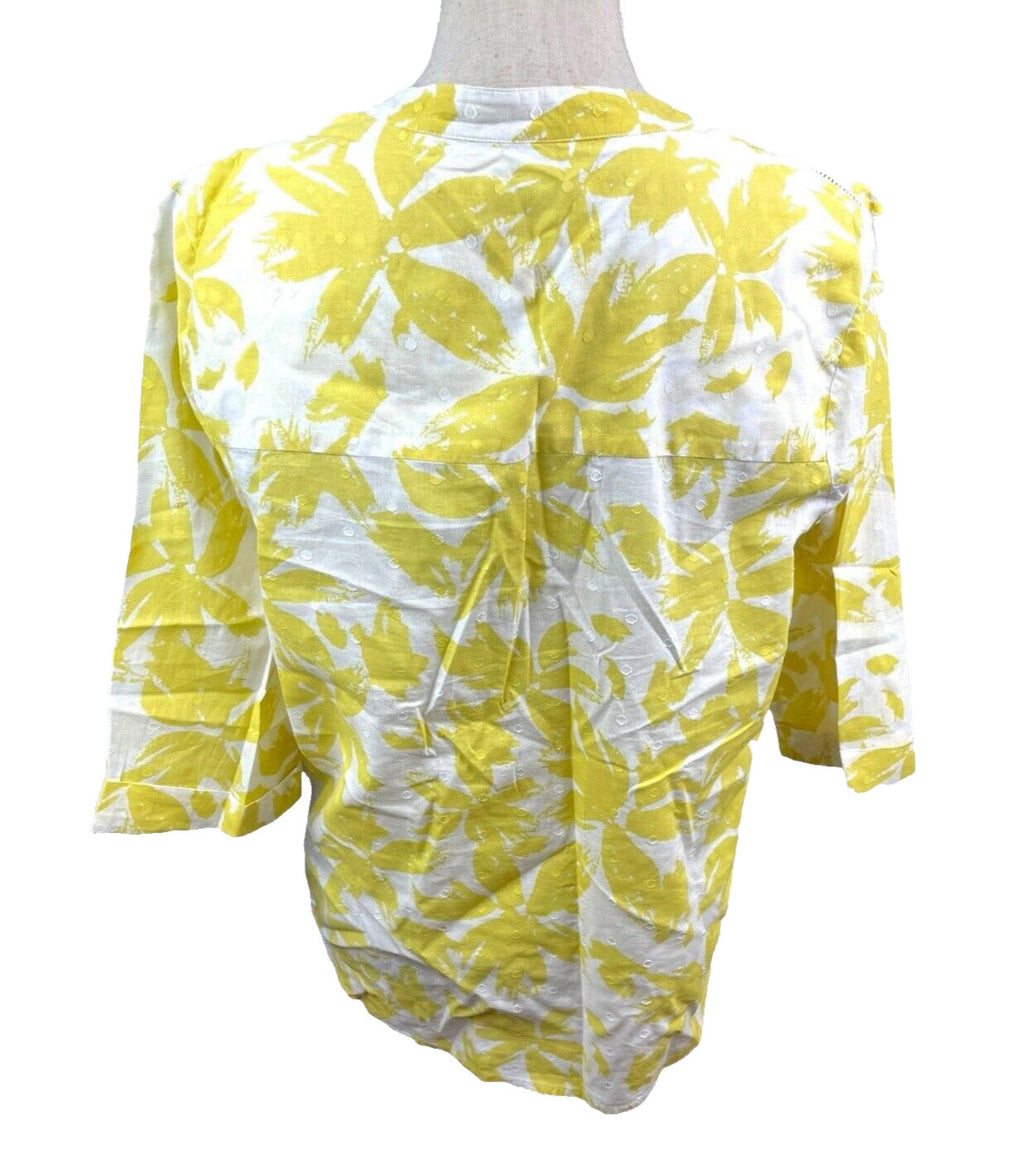 Marks & Spencer Blouse Floral Tunic Style 100% Cotton Women’s UK Size 12