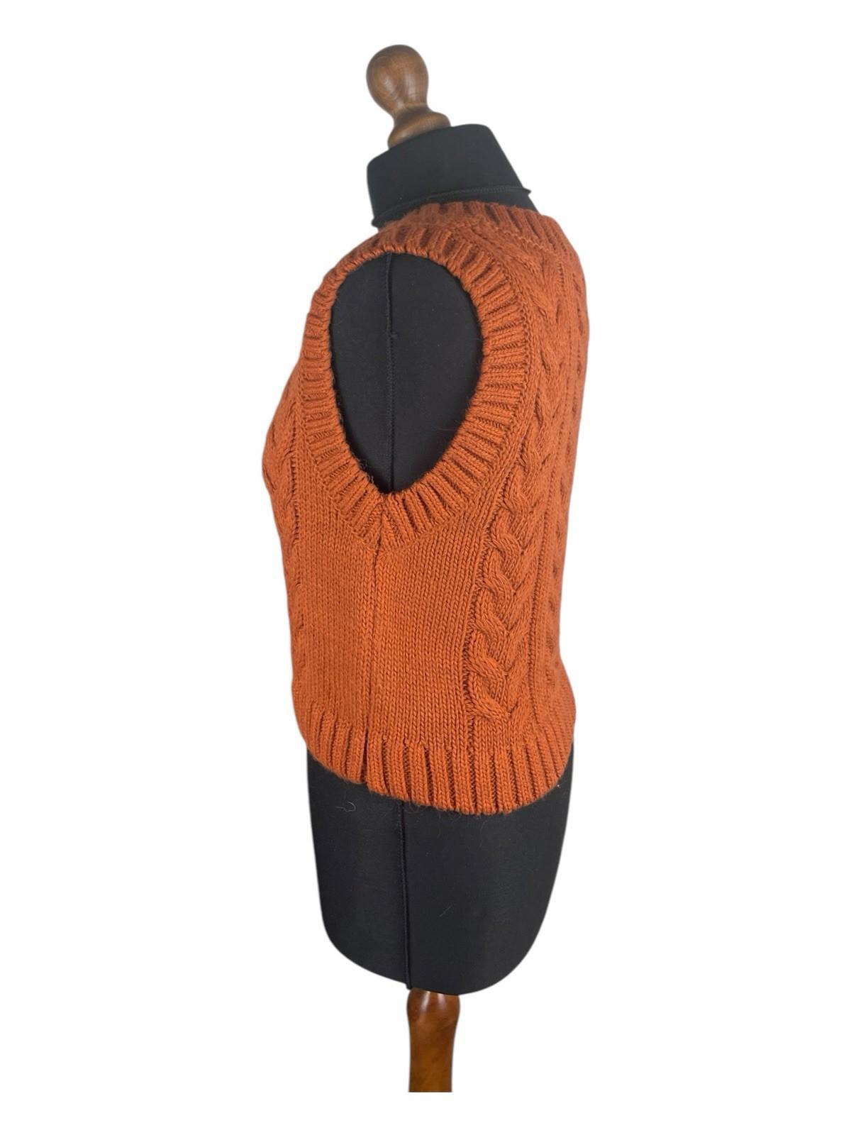 Stradivarius Burnt Orange Vest Jumper Sleeveless Women’s UK Size XS