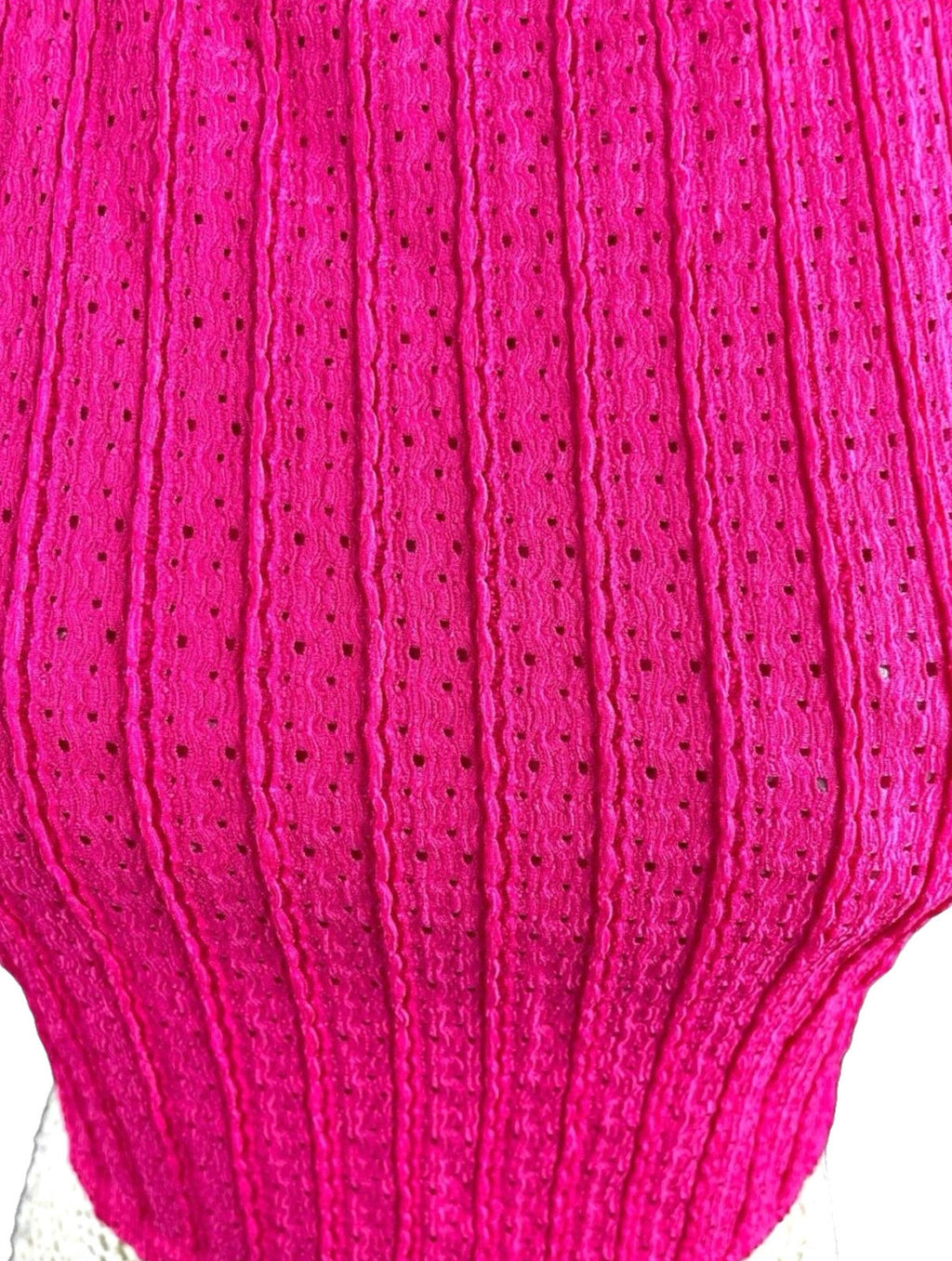 Pretty Little Thing Crop Top Women's UK Size 8 Pink Textured Sleeveless Summer