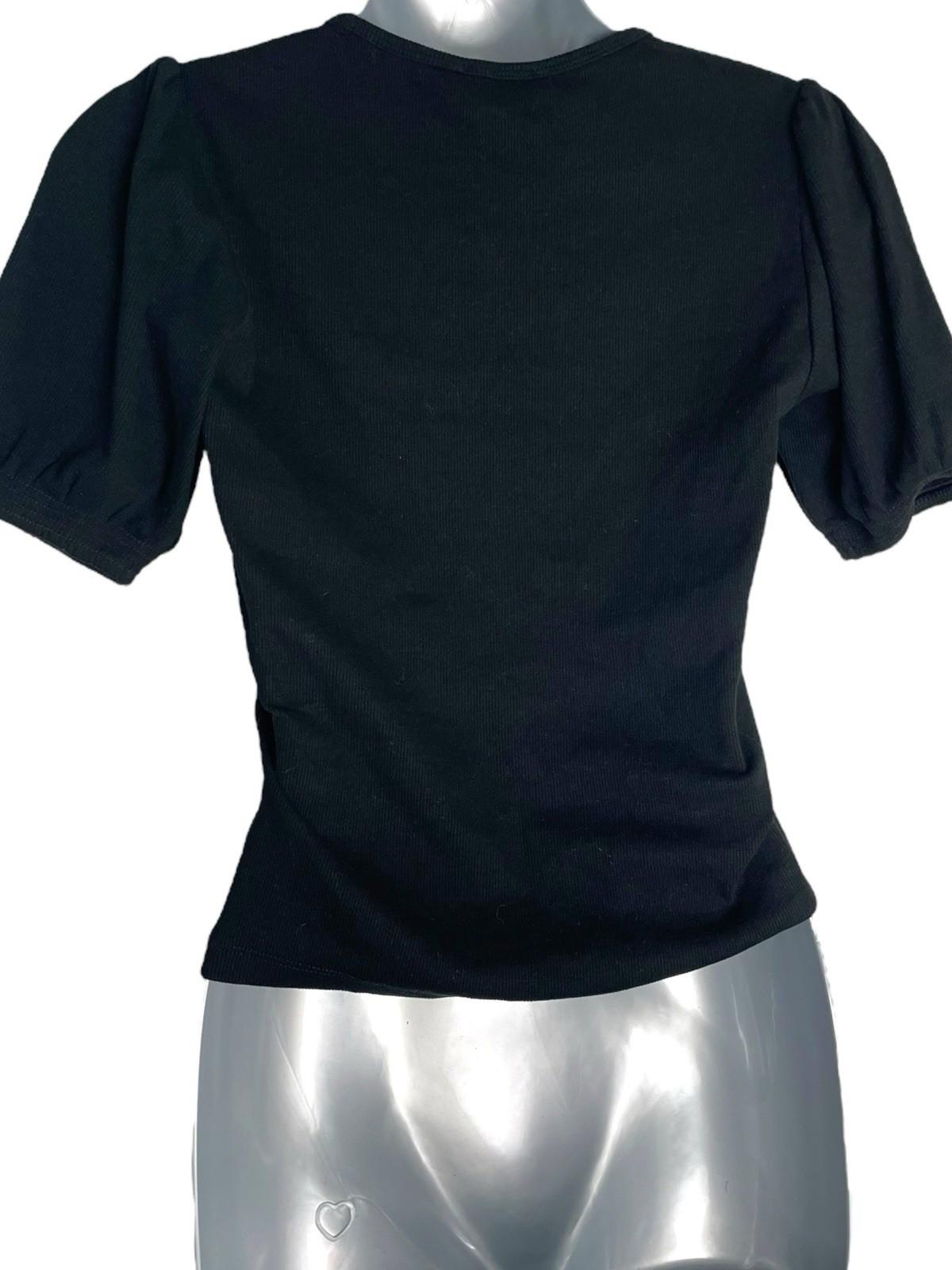 Zara Black T-shirt Top Short Sleeve Women’s UK Size 8