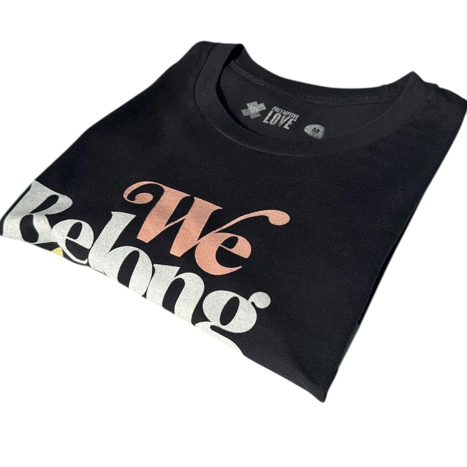 Novelty Print T-Shirt Unisex UK Size M Black Short Sleeve Crew Neck Jersey