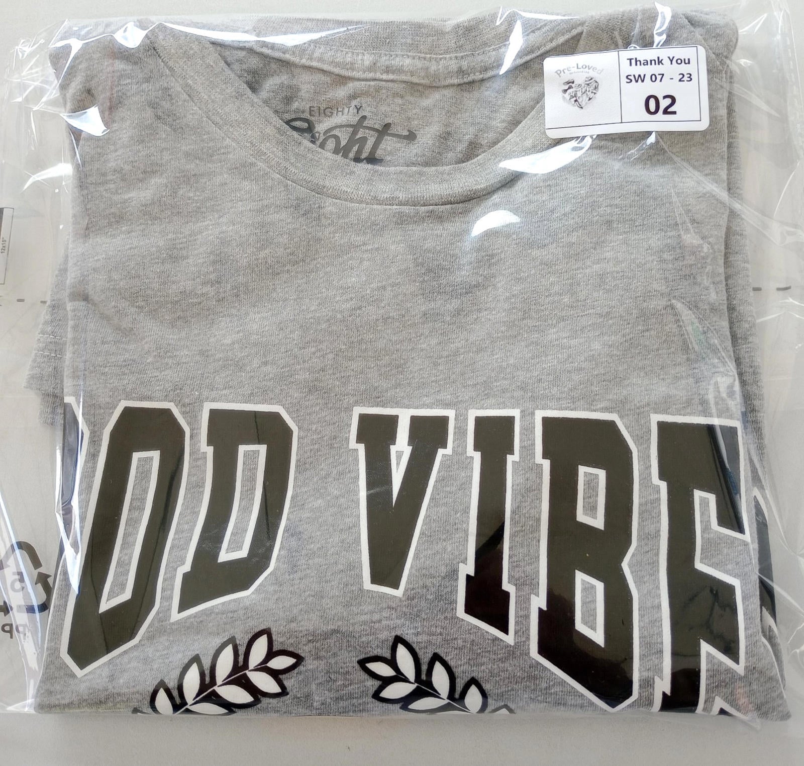 Eighty Eight Graphic Print T-Shirt Men's UK Size M Grey Crew Neck 100% Cotton