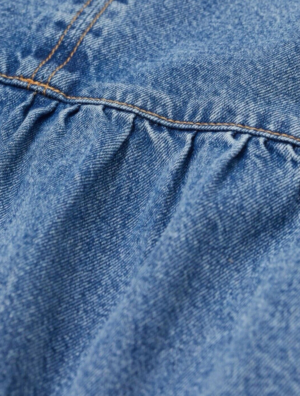 Divided Denim Smock Dress Tiered 100% Cotton Women’s UK Size XS