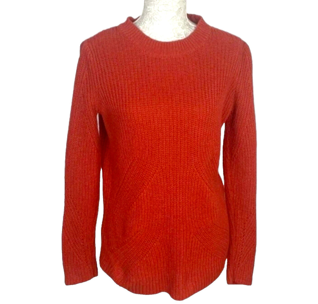 Very Jumper Red Cable Knit Corset Lace Back Women's UK Size 12