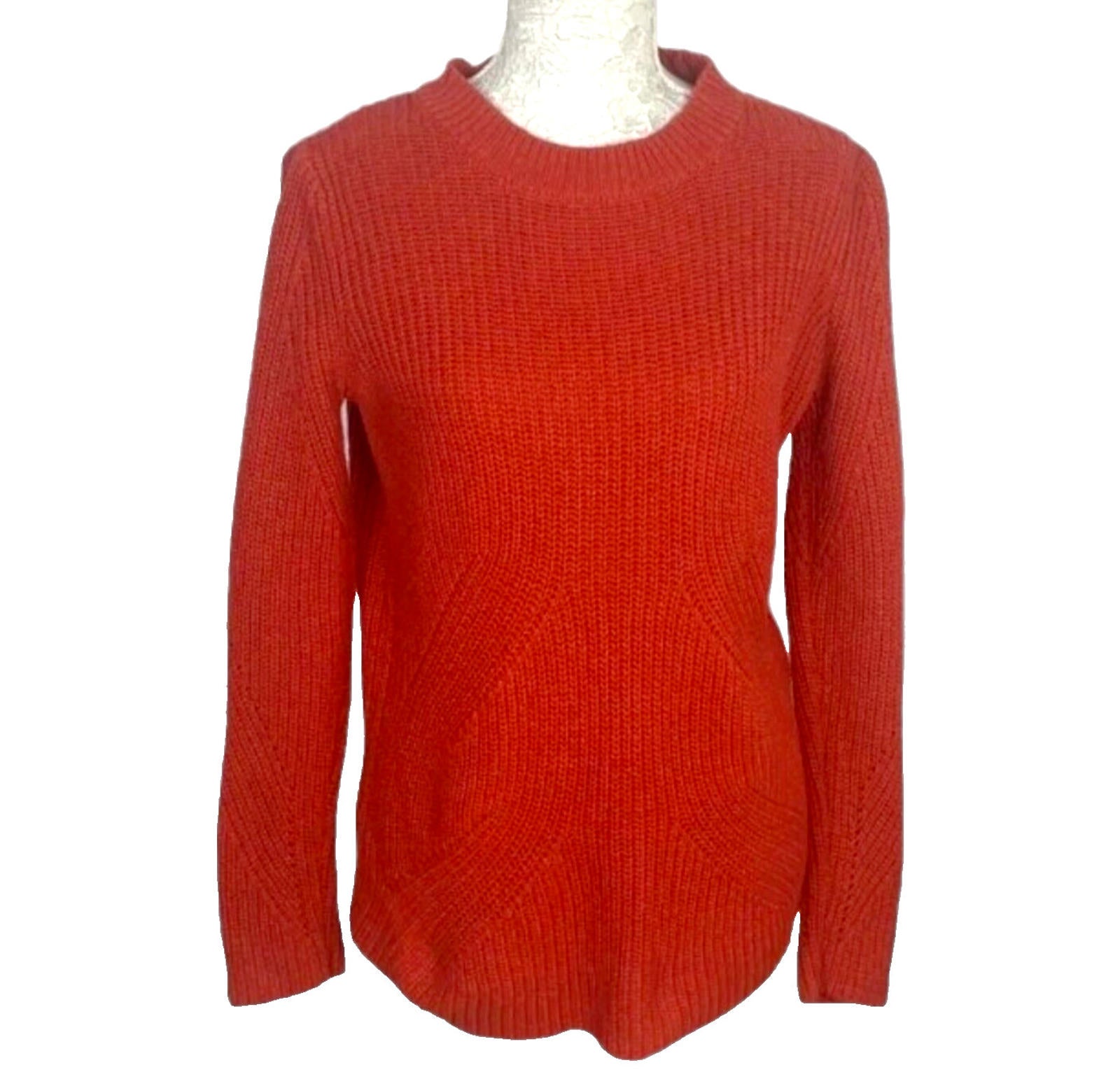 Very Jumper Red Cable Knit Corset Lace Back Women's UK Size 12