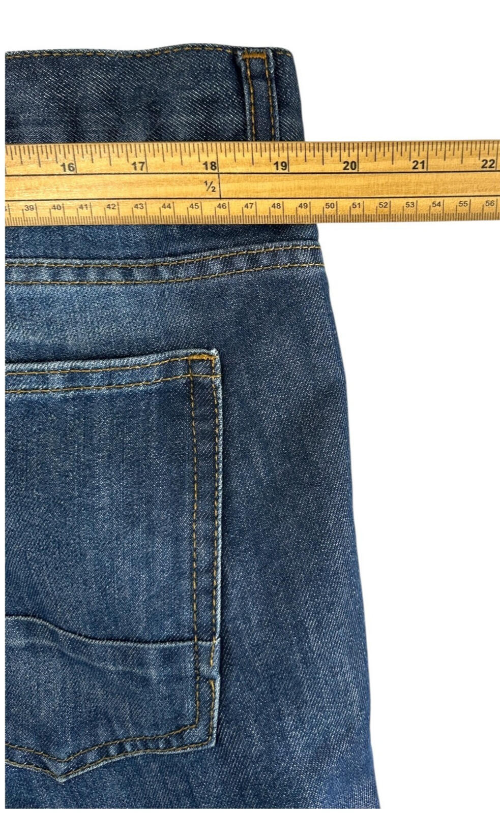 Denim Co Jeans Men's UK Size 36W 32L Blue Straight Zip Front 5 Pocket