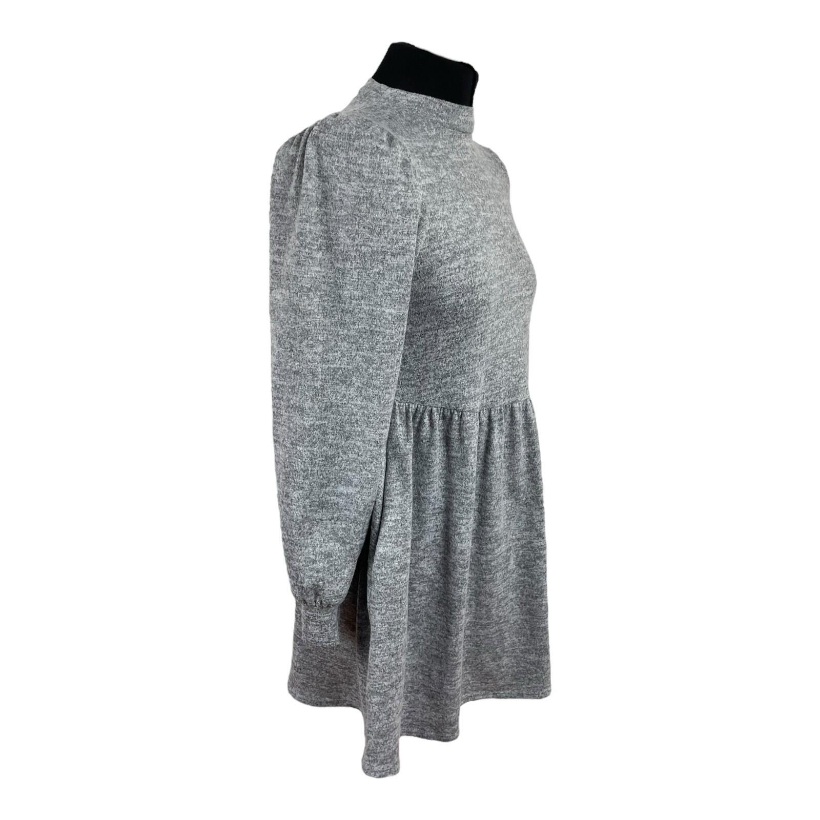 New Look Grey Mini Dress High Neck Long Sleeve Women’s UK Size 8
